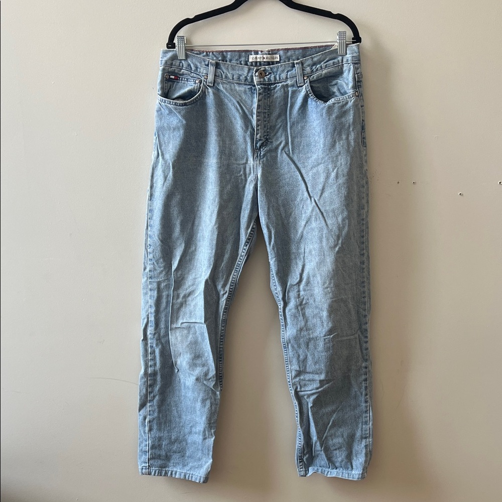 Tommy Hilfiger Light Wash Straight Leg Jeans